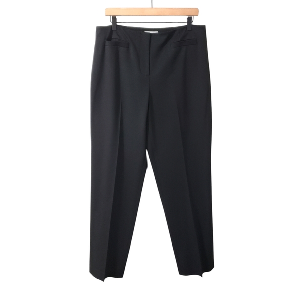 Talbots Pants - Talbots Womens Stretch Black Flat Front Career Trouser Dress Pants Sz 14